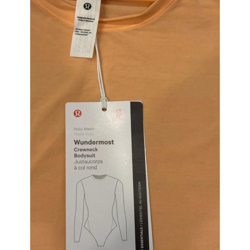 Lululemon‎ Wundermost crewneck bodysuit Nulu mesh